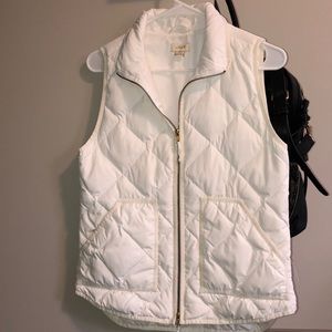 JCREW white puffer vest!